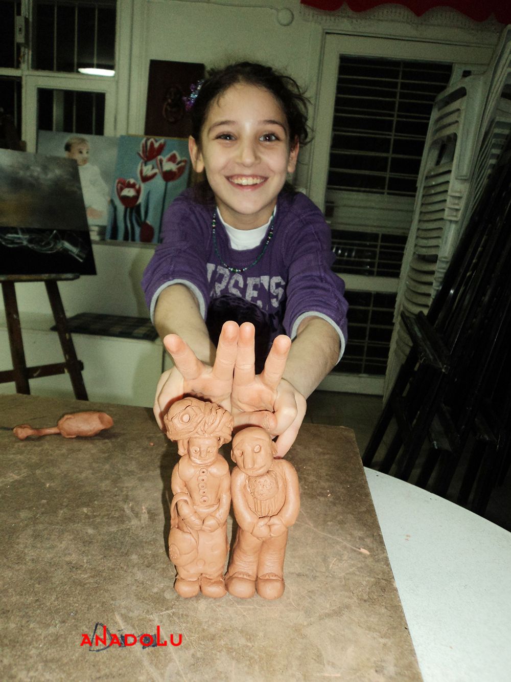 Çocuklarla Biblo Heykel Yapımı