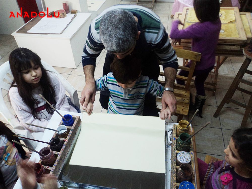 Çocuklarla Ebru Saati