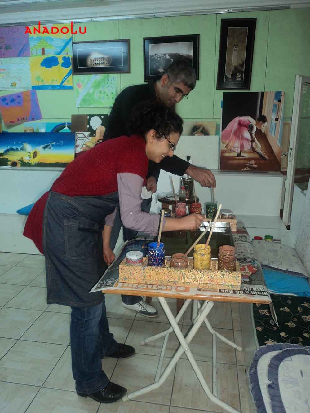 Yetişkinlerle Ebru Kursları