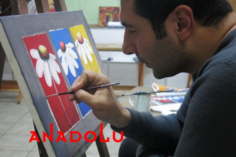 Yağlı boya Çiçek Çizimleri