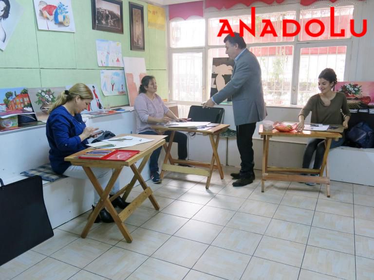 Hobi Dersi Kuru sulu Boya Çizimleri