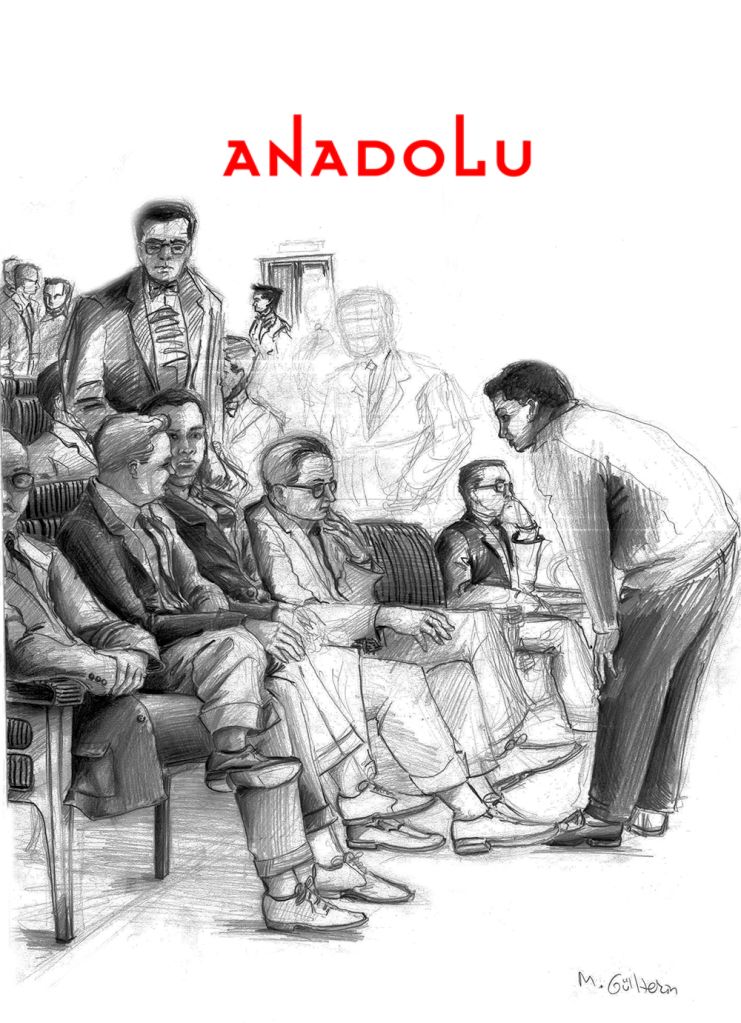 Karakalem Toplantı Çizimi