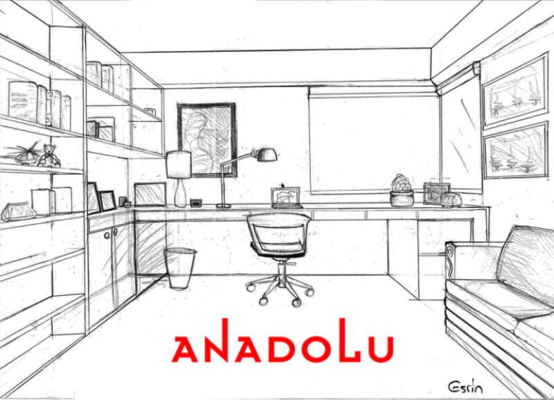 Çalışma Odası Çizim Görselleri