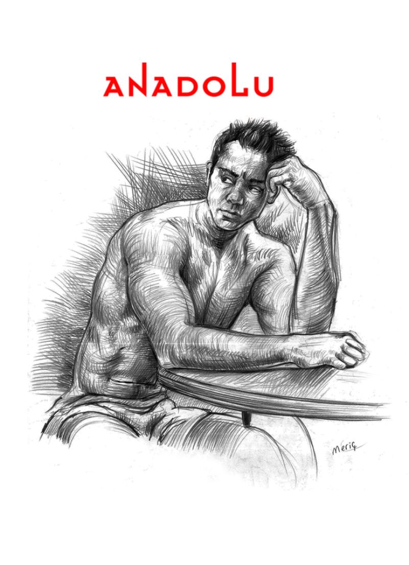 Karakalem Erkek Model Çalışması