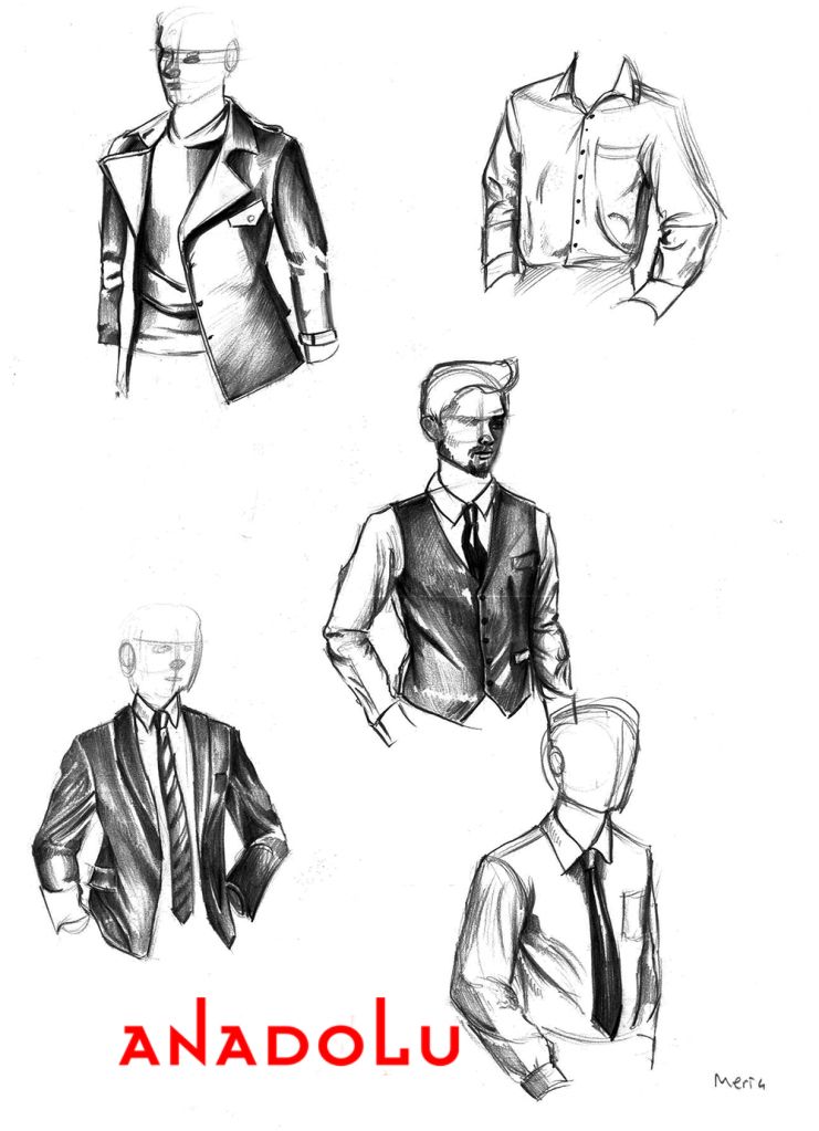 Karakalem Elbise Çizimleri