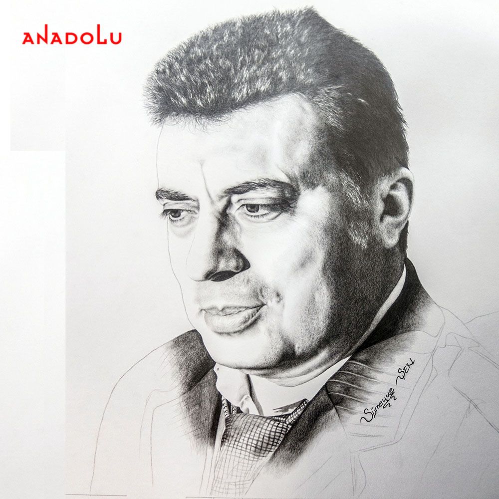 Yaşar Karakuzu'nun Kara Kalem Portresi