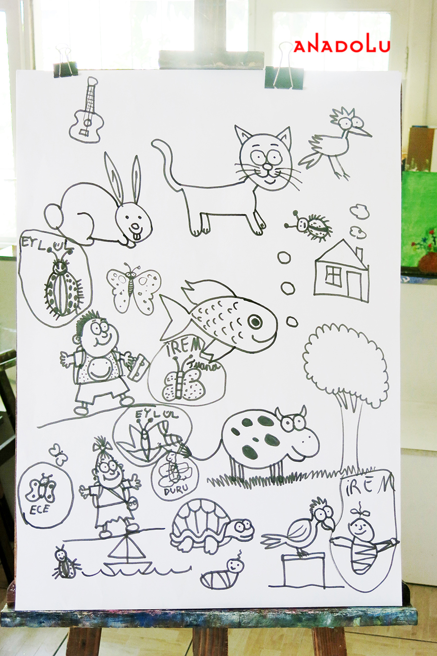 Çocuklarla Karakalem Çalışmaları