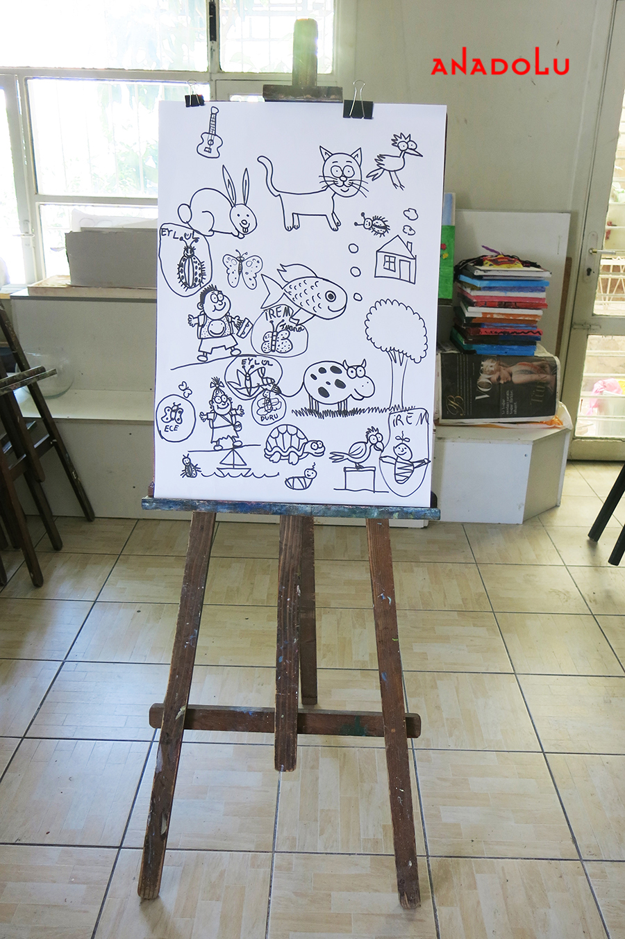 Çocuklarla Karakalem Çalışmaları